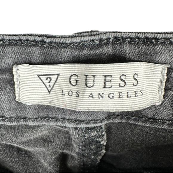 Guess Los Angeles Black Distressed Jeans Size 27 - Picture 4 of 5